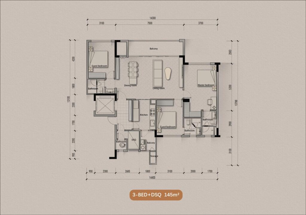 MARA GROVE 3 BEDROOM + DSQ 145m2