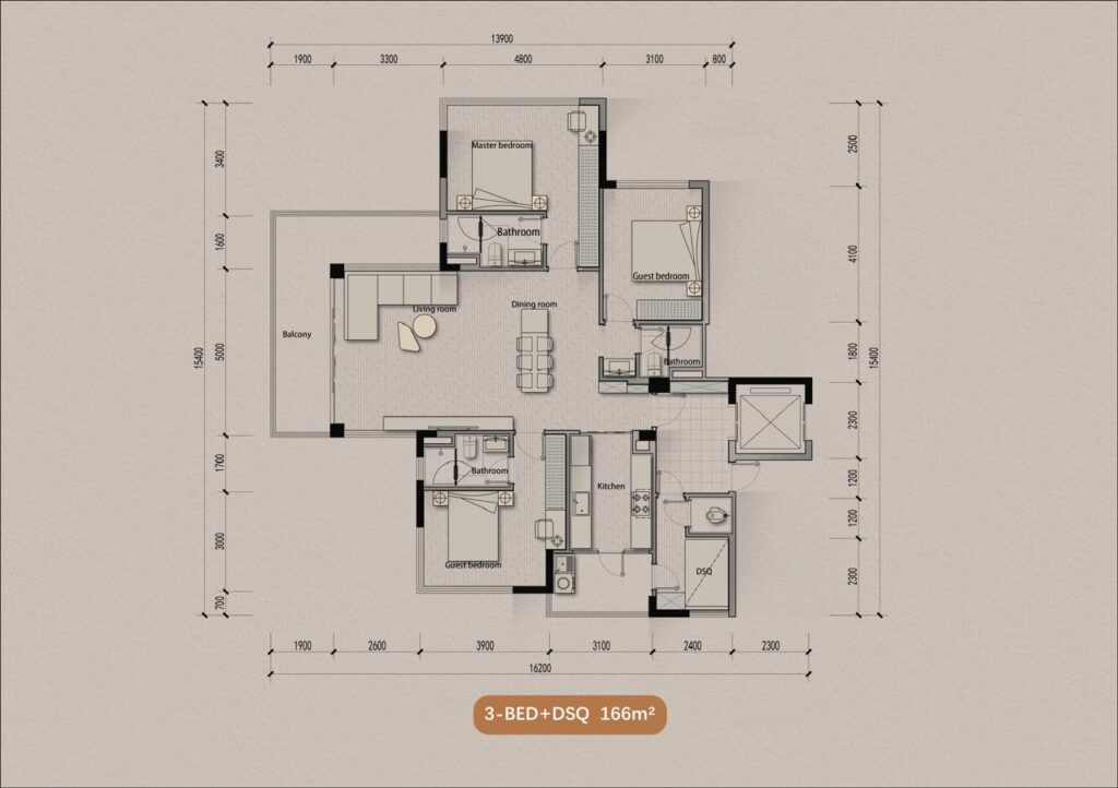 MARA GROVE 3 BEDROOM + DSQ 166m2